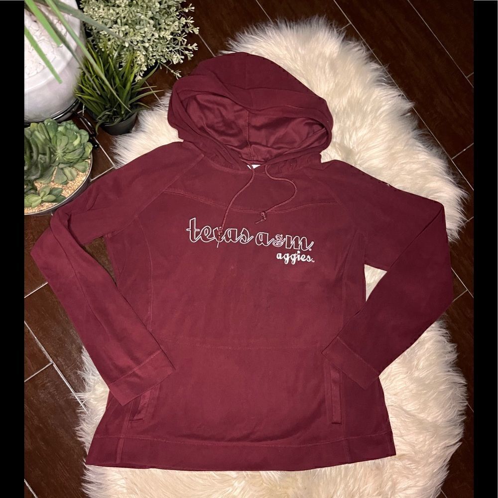 Columbia Texas A&M burgundy fleece pullover hoodie sz XL